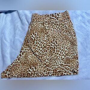 Animal print sleep shorts